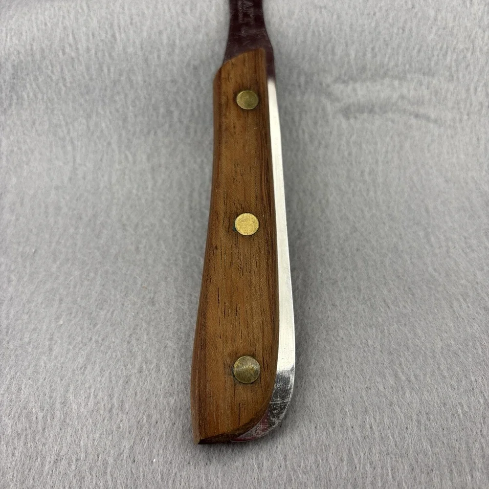 Vtg Northcraft Japan SS Full Extended Tang 2 Prong Carving Fork Acier Inoxydable